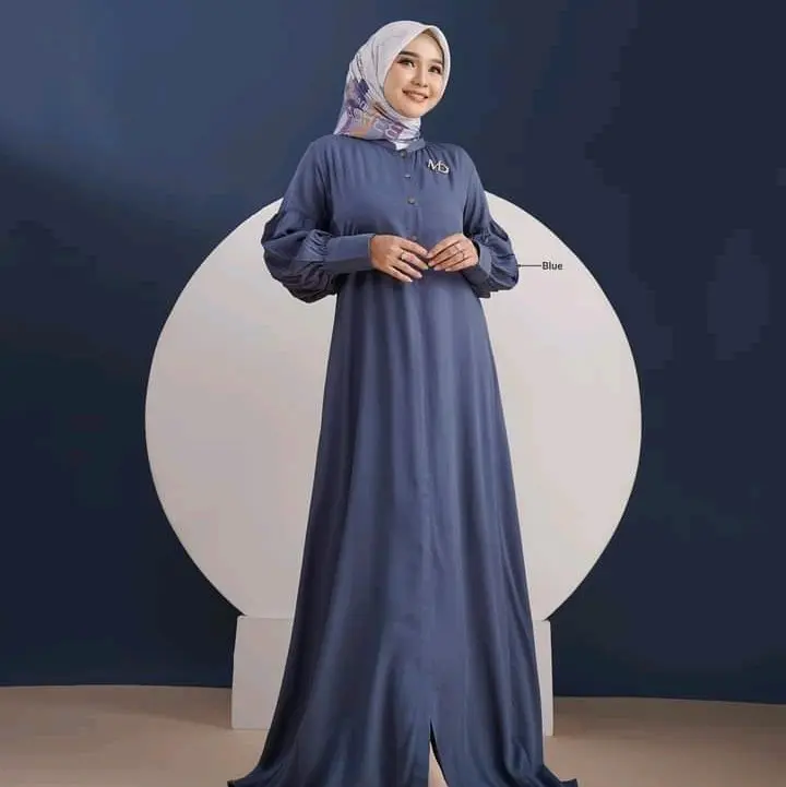 Teana Dress by Nadheera Luxury.gamis polos rayon.Nadheera luxury ORI. Wanita Muslim Dewasa Mewah Syari Lebaran Kondangan Pesta