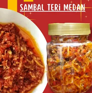 #sambal teri medan#Nikmati gurihnya Sambal Teri Medan Asli. Setiap toplesnya berisi teri Medan kualitas terbaik yang dimasak dengan cabai segar dan bumbu rempah pilihan, menciptakan rasa gurih, sedikit manis, dan pedas yang seimbang. Cocok untuk semua.
