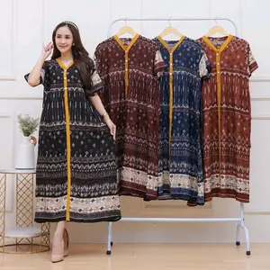 Daster/dress viral rayon premium terbaru resleting/kancing busui