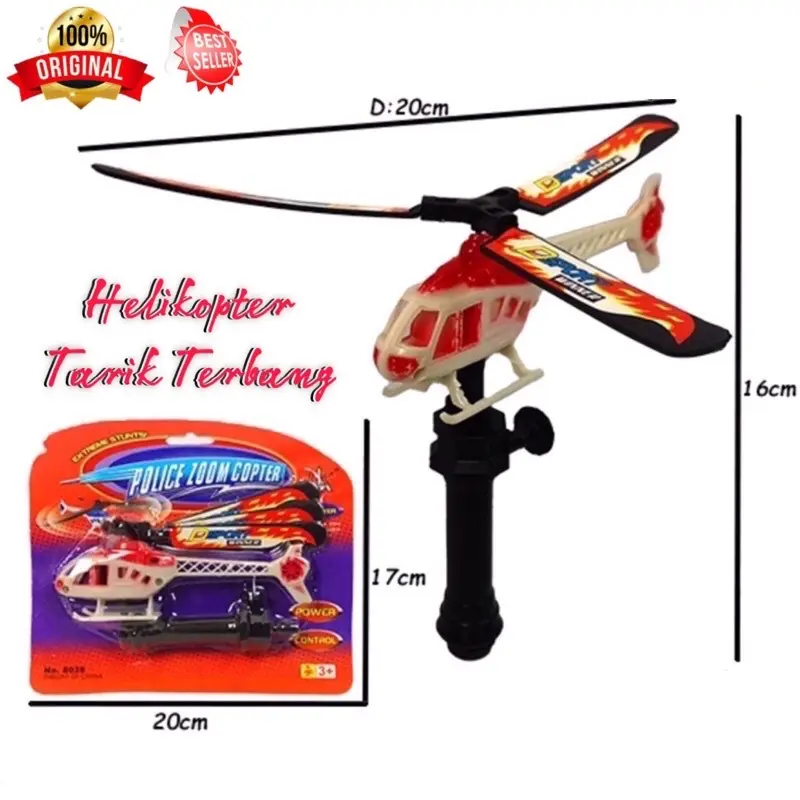 Mainan Helikopter Police Zoom Copter Bisa Terbang - Toys 0