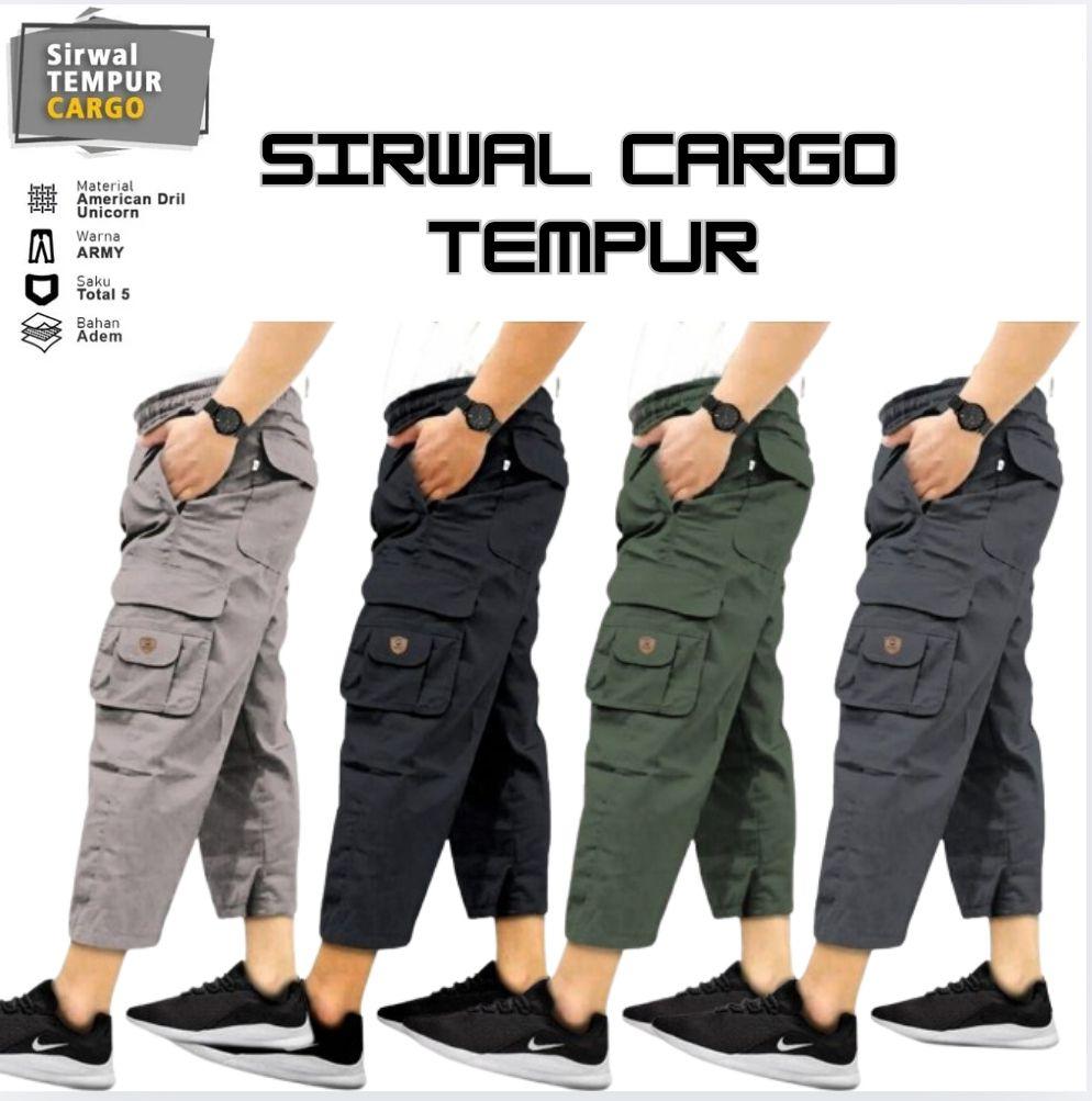 Celana  Sirwal Cargo Tempur Pria Dewasa Muslim Spory