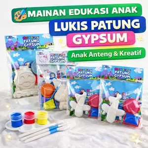 Paket Lukis Gypsum Mainan Edukasi Anak Kemasan Menarik Bisa untuk TK/PAUD/SD
