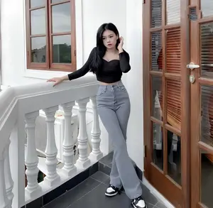 Cutbray Jeans Wanita Celana Jeans Wanita Highwaist Stretch Melar Celana Jeans Cutbray Terbaru Korean Style flare