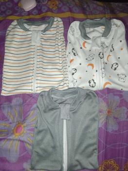 Product Review of 3 pcs bedong instan resleting bayi baru lahir seri abu motif terbaru from T**a I**n L**e 0
