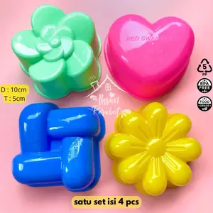 (Isi 4 Pcs) Cetakan Nasi Besar / Pencetak Nasi Box Motif Besar 10Cm / Cetakan Pudding Nasi Bento Bolukukus