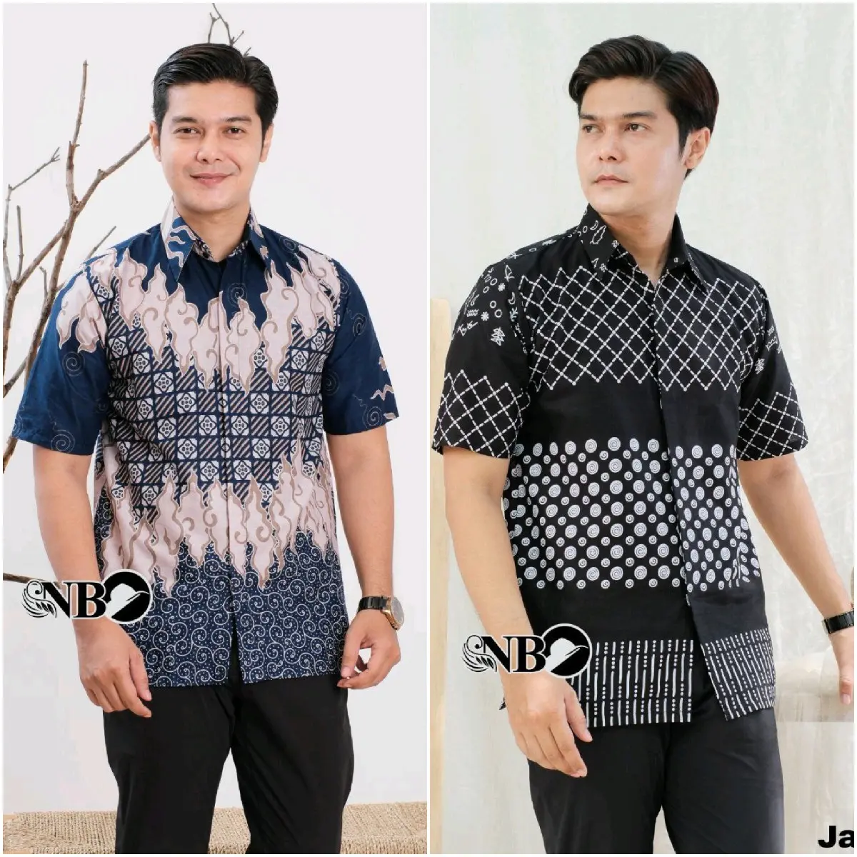 Hem Batik Pria Seroja Kekinian - Baju Pria Lengan Pendek Bahan Katun Prima Halus Lembut Motif Kekinian - Kemeja Batik Modern Printing Dewasa