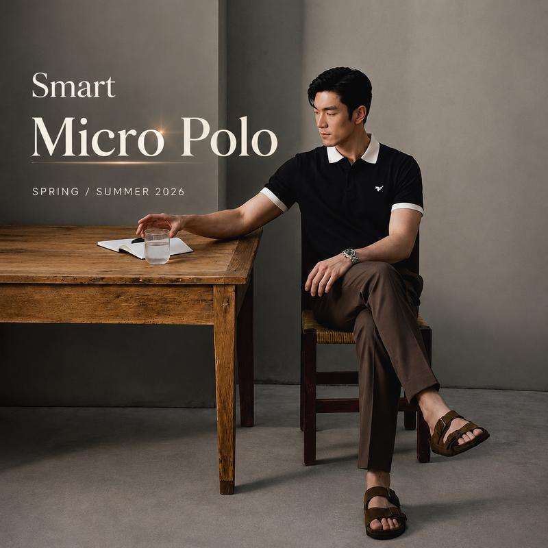 Smart Micro Polo – WAFFLE AIRFLOW Áo Polo nam TORANO trơn bo kẻ, phối màu cá…