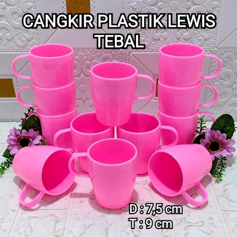 Cangkir Kencana Lewis ORI Per Lusin Plastik 1