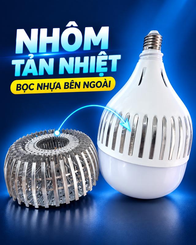 Bóng Đèn 150W Siêu Sáng, tản nhiệt