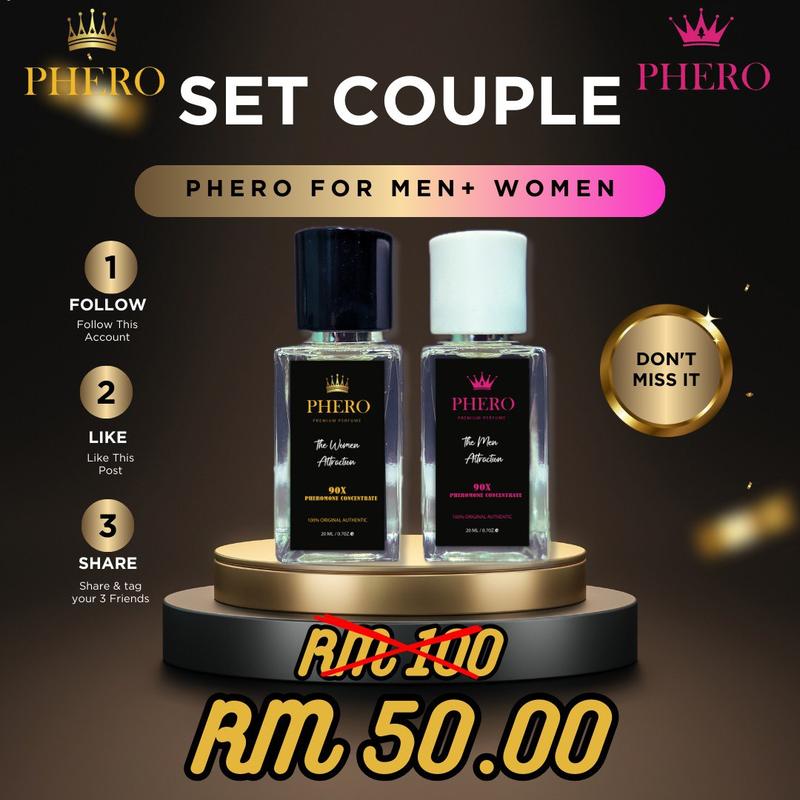 PHERO COUPLE (MEN & WOMEN) Perfume wangian phero - TikTok Shop Malaysia