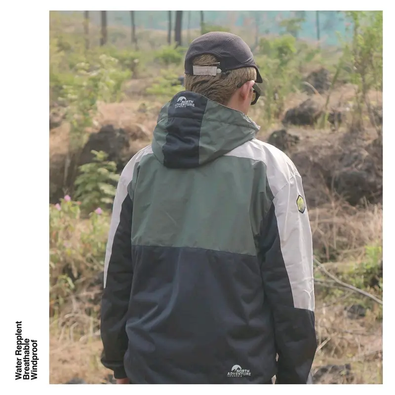 Jaket windbreaker tahan angin Windproof Auckland north adevnture Unisex Outdoor Waterproof Casual Outer Parasut Zipper Kerja Merah Nyaman Keren Motor Parka Distro Motif Semi Semi gus jaket  almamater 7