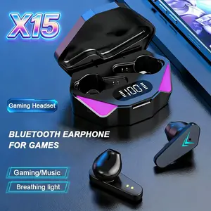 【COD】X15 TWS Wireless Bluetooth Headset V5.0 LED Smart Display Noise Cancelling Waterproof Earbuds With Mic Gaming Earphone