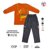 Gambar MAXIMO.CO Setelan Anak Girrafe Orange & Celana Chino Kargo Panjang 3 Warna Usia 3-12 Tahun Fashion Anak - Kaos Panjang + aktive kargo Hitam, Setelan M ( 3 - 4 tahun ) dari Maximo Clothing Store Kab. Bandung 1 Tokopedia