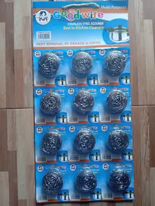 Goodwife Sabut Besi  Stainless Isi 12 pcs  Sabut Cuci Piring