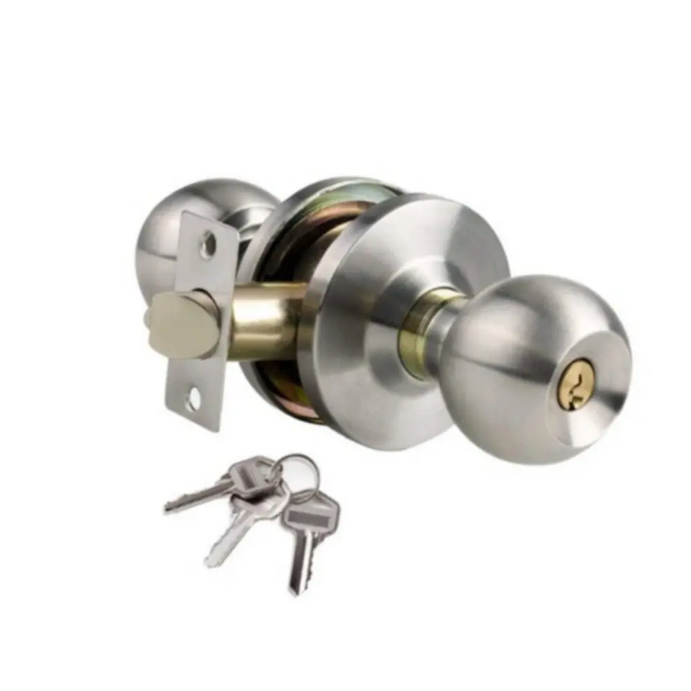 Cylinder Door Lock Set For House Room Cylindrical Door lock / Tombol Pintu Lock (back set 60mm)