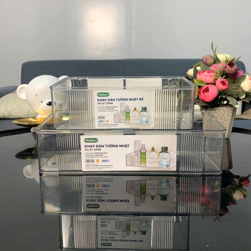 Kệ dán tường nhà bếp, nhà tắm, khay dán tường giúp đựng đồ gọn gàng không cần khoan đục tiện lợi My Home DN441