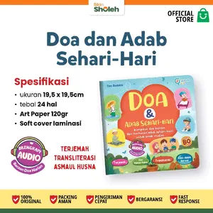 Buku Doa dan Adab Sehari-Hari Anak Auditive Doa Menyertain Audio Doa Dan Adab Islamiklimase reference Firmware Ukuran 20 cm Full Color Ilustrasi Menarik 24 Halaman Art Paper Laminasi Glossy