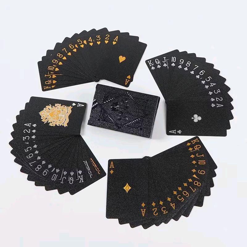 Kartu Remi Waterproof / Kartu Poker Super Premium Anti Air Black Gold Termurah 3