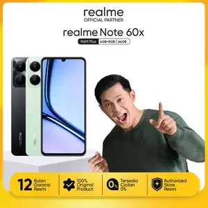 [AFDHALYUSMANN EXCLUSIVE] realme Note 60x 4GB+8GB*|64GB ArmorShel Protection | TÜV Rheinland | 8MP Camera| 48-month Fluency | IP64 Dust & Water Resistance