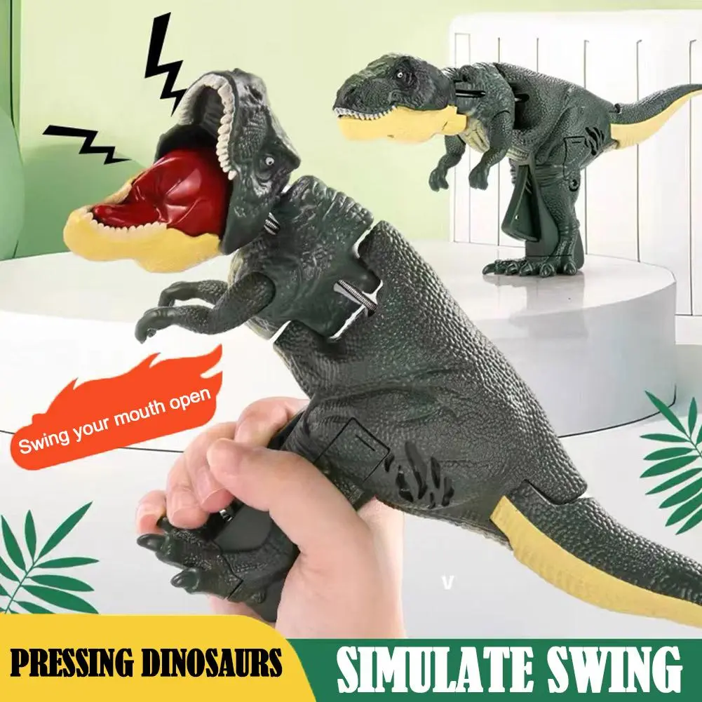 Creative Forest Simulation T-rex Model Toys Funny Jurassic Dino Park Swinging Dinosaur Toys For Kids Birthday Halloween Gift Film Peripheral Gifts