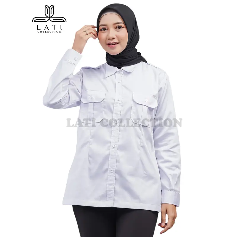 Baju Dinas Putih wanita Baju Putih PNS/ASN, Guru, Kemeja kerja wanita, Baju Pdh Putih Pangkat 0