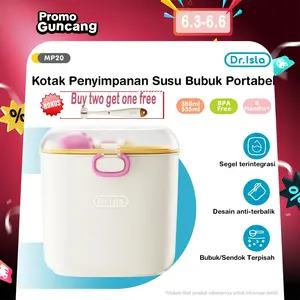 Dr.Isla Kotak penyimpanan susu bubuk portabel MP20 PP dan silikon kelas makanan 380mL dan 555mL Paket perjalanan Kotak penyimpanan susu bubuk portabel