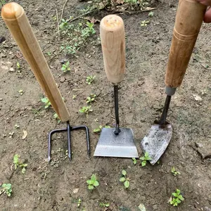Murah paket alat berkebun 3pcs garuk sampah cangkul mini wangkil miring