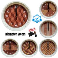 Gambar am Dinding Meja Kamar Kecil Murah Wall Clock Dekorasi Rumah Motif Hitam Putih Full Color Bahan Plastik 20cm  Ontime 1919 1918 dari Jam Dinding ID Kota Surakarta 4 Tokopedia
