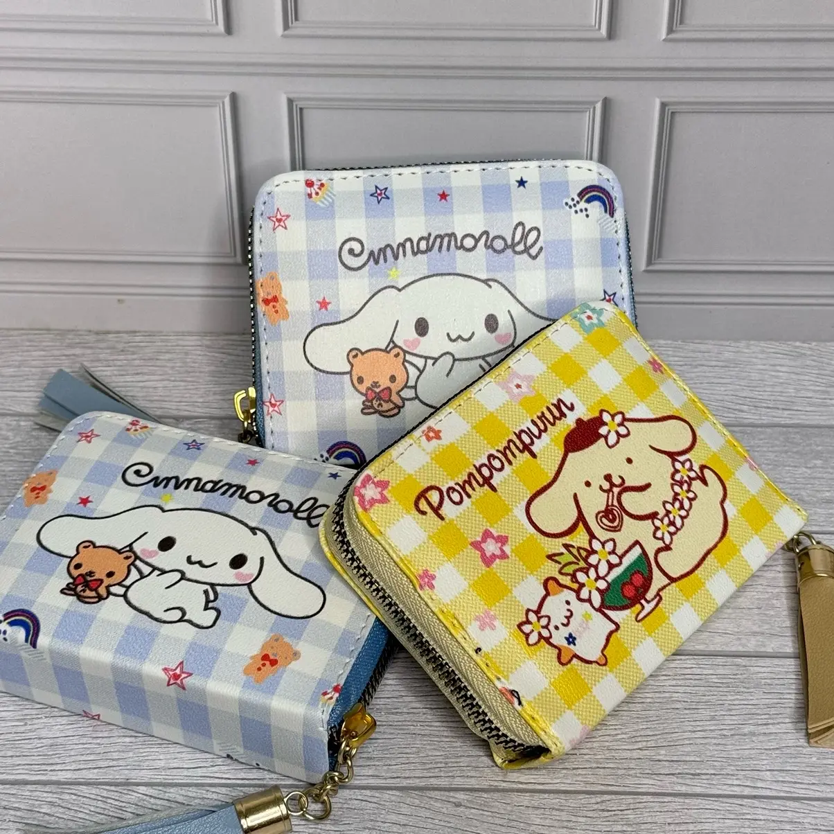 DOMPET LIPAT SANRIO KANVAS VERSI 2 KUROMI POMPOMPURIN CINNAMOROLL ANAK LUCU GEMAS MN-1421