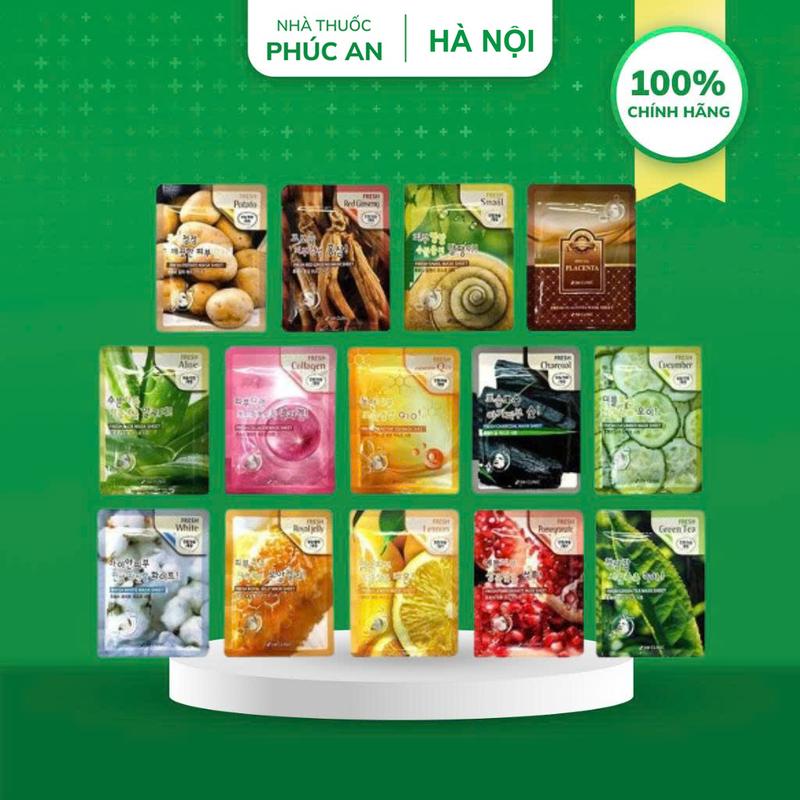 Mặt nạ dưỡng da trắng sáng 3W Clinic Fresh Mask Sheet 23ml Hàn Quốc
