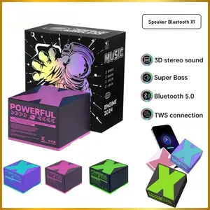 X1 Speaker Bluetooth Mini Kotak Audio Portabel Tanpa Penundaan Speaker Nirkabel Super Bass Speaker Subwoofer Stereo HIFI