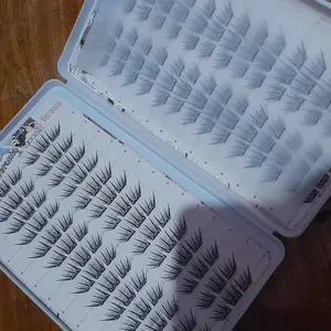 【Verania】（COD）Bulu Mata Extension Tanpa Lem, Langsung Tempel & Mudah Dipasang, Ada Gel Perekat Jelly Alami, Harga Murah Hemat | Bulu Mata Palsu Efek Natural Riasan Mata Premium Bulumata Eyelash Ceria Peri Desain Realistis cluster lashes