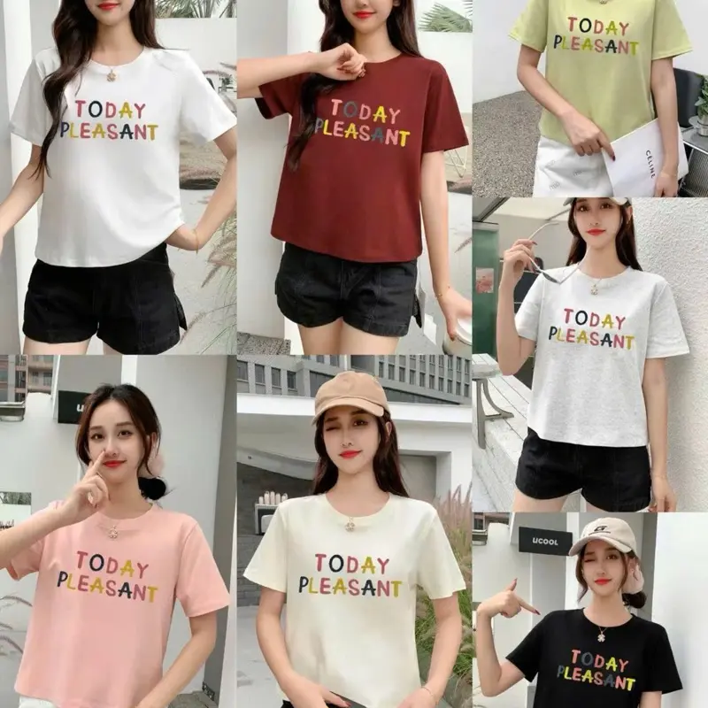 Áo côttong  chữ dập nổi QC dáng vừa