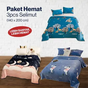 Paket Usaha Hemat Selimut Bulu Dewasa 3 Pcs 100ribu Berkualitas