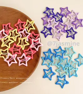 PAKET HEMAT jepit rambut 50 / 10 / 1 pcs jepit Clips anak bentuk Bintang jepit stars warna warni random & mix warna accessories Jepitan anak lucu Jepit rambut anak perempuan pentagram warna  jepitan anak Korea terbaru 2025 Fashion