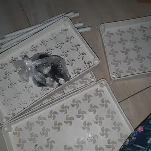 Square rak troli rak dapur rak serbaguna rak susun portable rak dorong 4 tingkat dengan roda