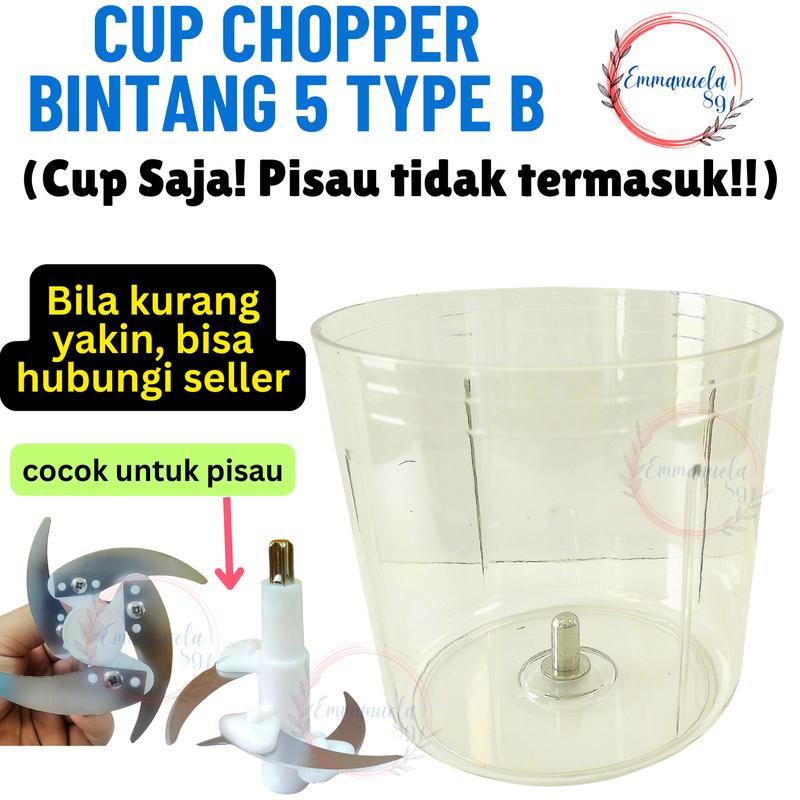 Lunalife Sparepart Pisau Cup Cover Mesin Blender Chopper Kapsul Bintang 5 1