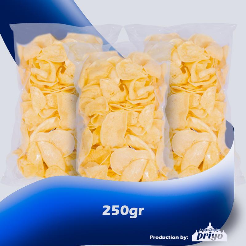 Priyo Keripik Gethuk Original 250-1000 gram Makanan Camilan Cemilan Snack Crispy Pedas Chips Pisang 1