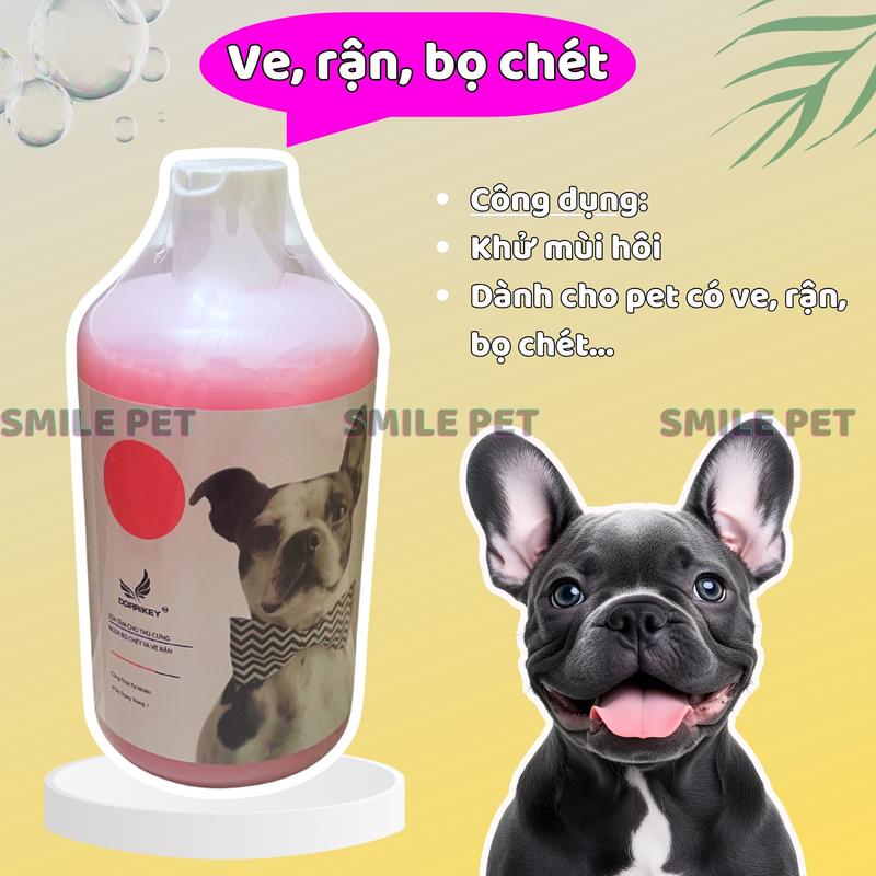 Sữa tắm cho chó mèo Dorrikey, ve rận, nấm, ngứa, viêm da, khử hôi, dưỡng mượt…