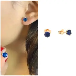 ANTING GIWANG TITANIUM PERMATA BIRU ANTI KARAT Earrings
