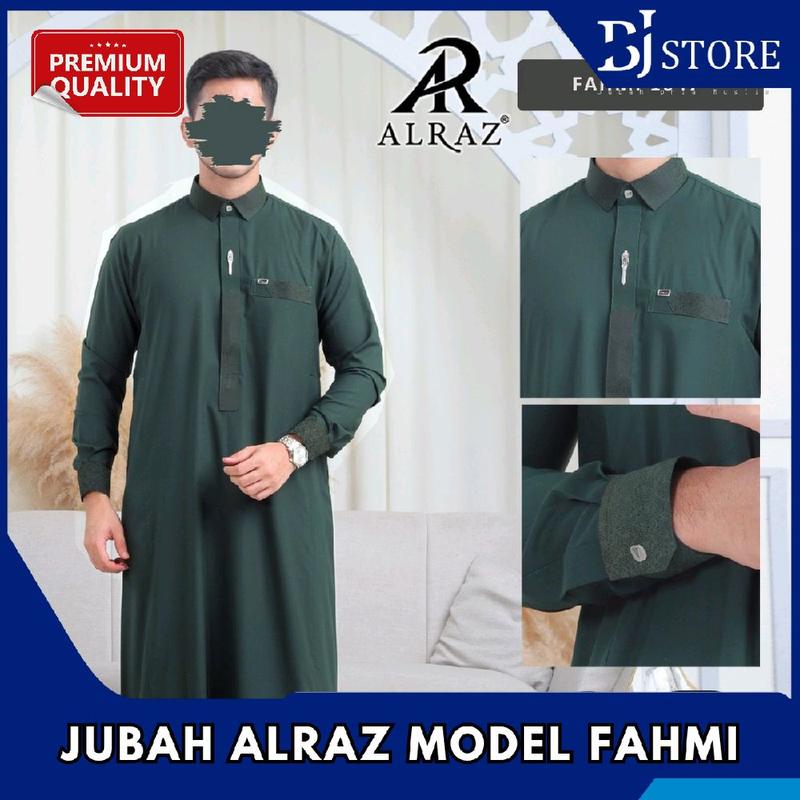 Alraz Jubah Dewasa FAHMI Bahan Katun Premium Lengan Panjang Manset 1