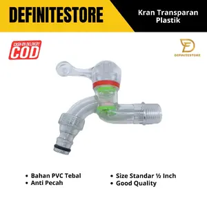 Kran Air Keran Air Kran1/2 inch Keran Shower Kran Shower Keran Kamar Mandi Kran Taman Tembok Kran Transparan PVC Tebal Hitam