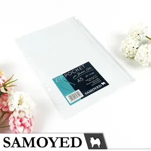 SAMOYED ZPBN-11 Kantong / Zip / Zipper / Ziplock Pocket / Bag for Binder Note / Loose Leaf A5
