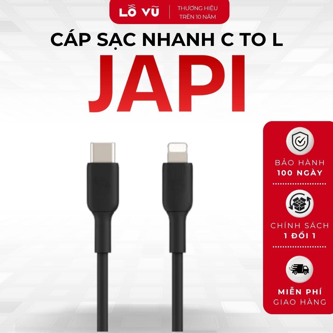 Combo 3 - Cáp sạc C to L JAPI - Trắng