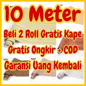 Wallpaper Dinding 10 m 10 meter 45 cm x 10 m MOTIF KAYU PANEL BAMBU BATANG POHON