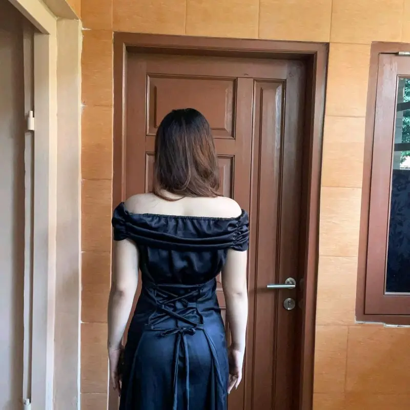 ASA Long Dress Satin Wanita Dress Sabrina Pesta Maxi Gaun 2