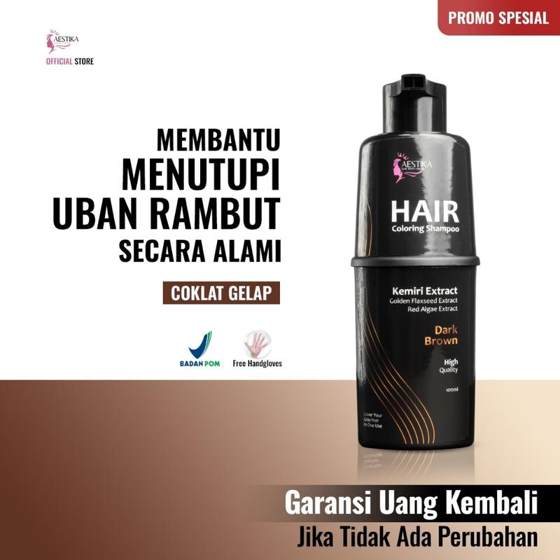 PROMO SPECIAL-Original Aestika Shampo Penghitam Rambut Beruban - Hair coloring shampoo, Penghitam rambut, Penghitam uban 2