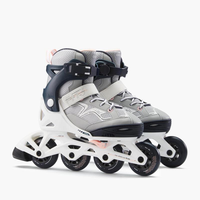 Decathlon  OXELO Sepatu Roda Anak Fit3 - Abu-Abu - 8580560 4