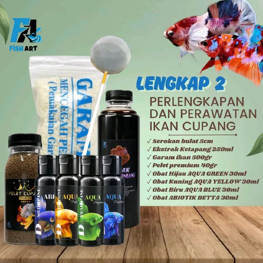 Fish Art • Paket Lengkap Perawatan dan Pengobatan Ikan Cupang | Paket Perawatan Ikan Cupang