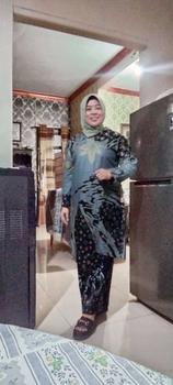 Product Review of Tunik Batik Modern Wanita Lengan Panjang Puffy Shoulder Tunik Mustika By Batik Widia Katun Motif Seragam Kerja from w**h s**m 0